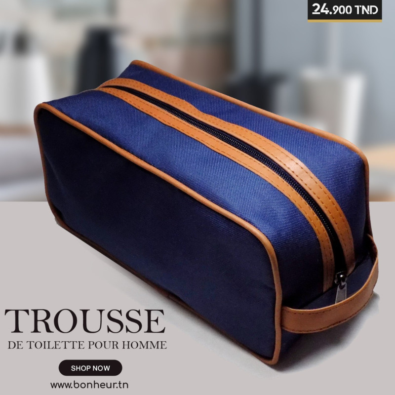 Trousse de toilette pour homme couleur bleu