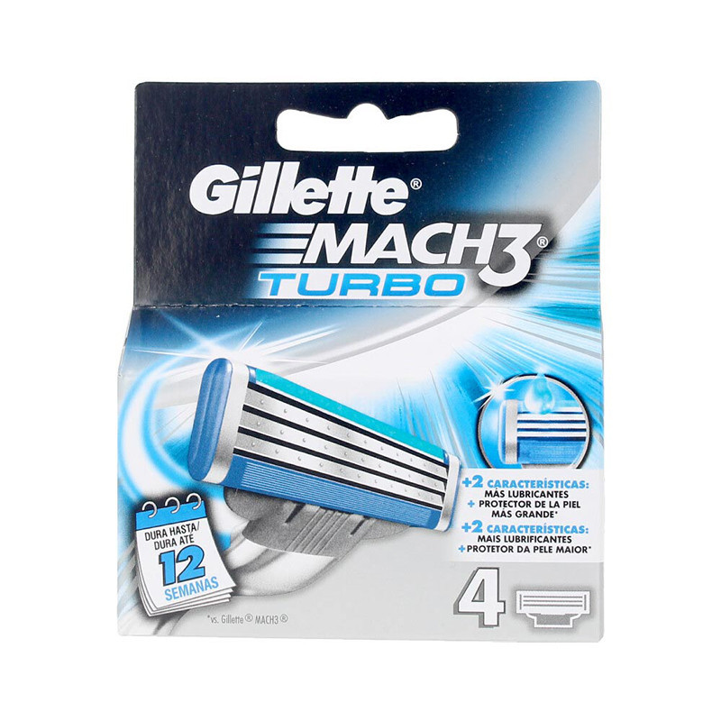 Gillette Mach3 Turbo Pack de 4 Lames