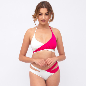 Bikini femme rose et blanc...